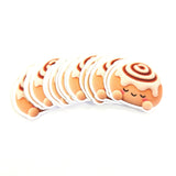 Cinnamon Roll Plushie Sticker Set for journals, scrapbooks, bakers and sticker collectors. Printed stickers