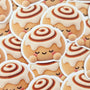Cinnamon Roll Plushie Sticker Set for journals, scrapbooks, bakers and sticker collectors. Printed stickers