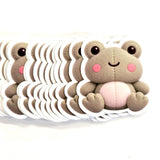 Frog Plushie Sticker Set, glossy finish