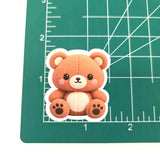Teddy Bear Plushie Sticker Set, glossy color printed bears
