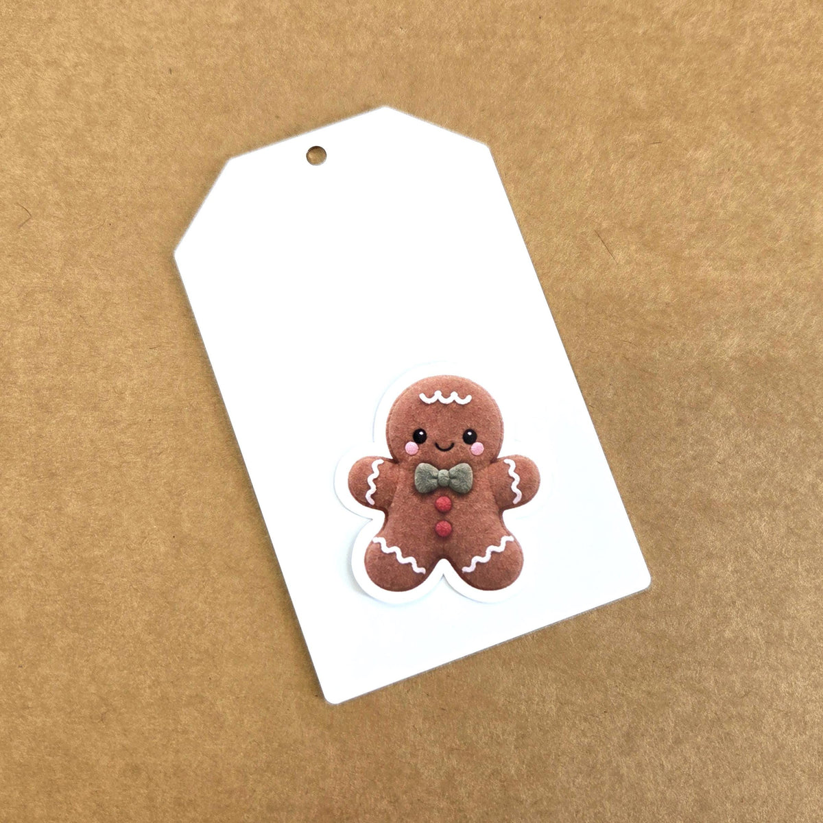 Gingerbread Cookie Plushie Sticker Set, glossy die cut printed stickers for Christmas