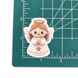 Angel Plushie Sticker Set, glossy die cut printed stickers for Christmas
