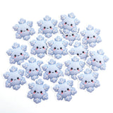 Snowflake Plushie Sticker Set, glossy die cut printed stickers for winter holidays