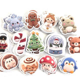 Angel Plushie Sticker Set, glossy die cut printed stickers for Christmas