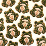 Frog Plushie Mini Sticker Set, cute printed stickers for journals, frog lovers, scrapbook pages, teachers and kids
