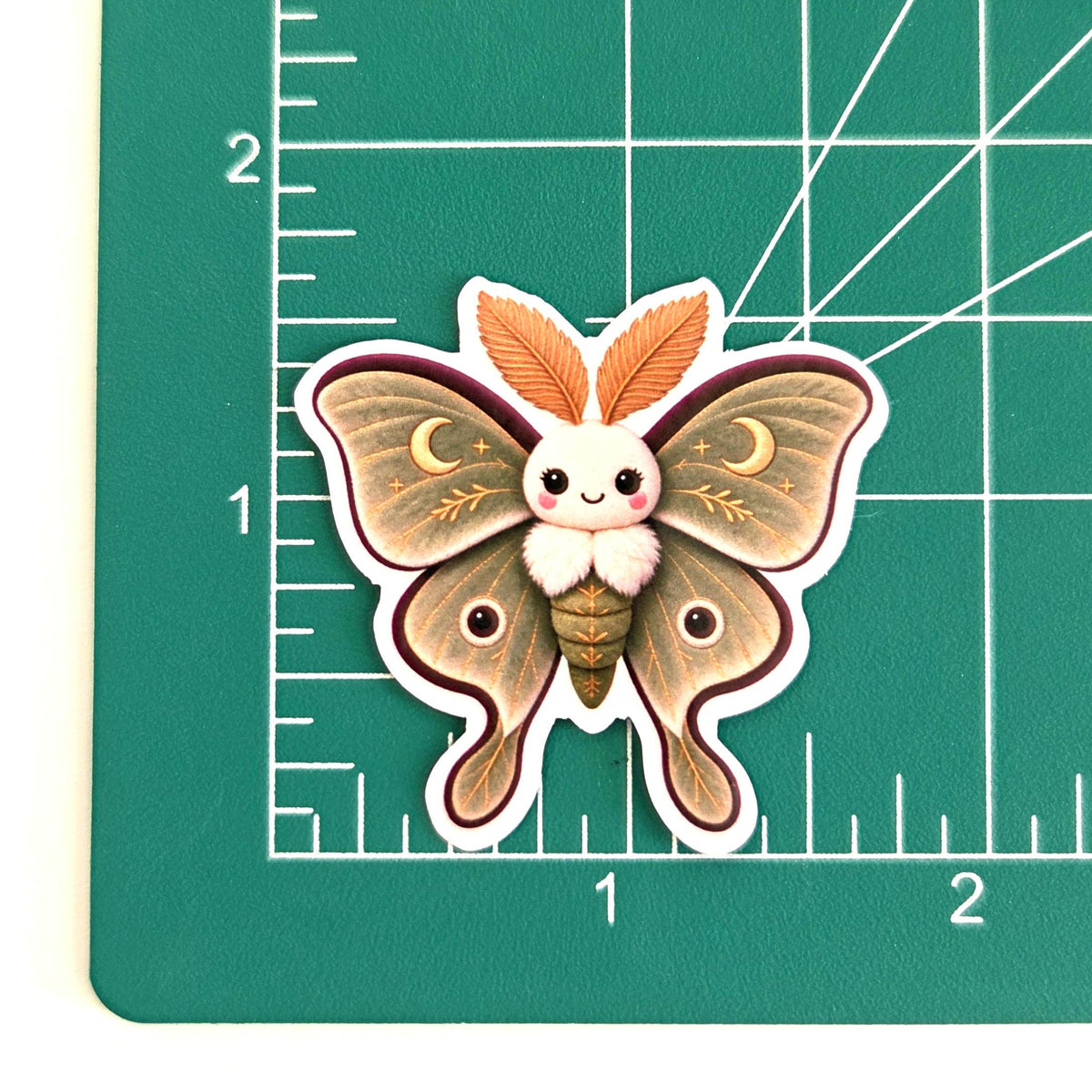 Luna Moth Plushie Sticker Set, printed stickers for journals, bug lovers, scrapbook pages, teachers and kids