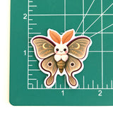 Luna Moth Plushie Sticker Set, printed stickers for journals, bug lovers, scrapbook pages, teachers and kids