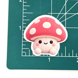 Mushroom Plushie Sticker Set, glossy die cut printed stickers