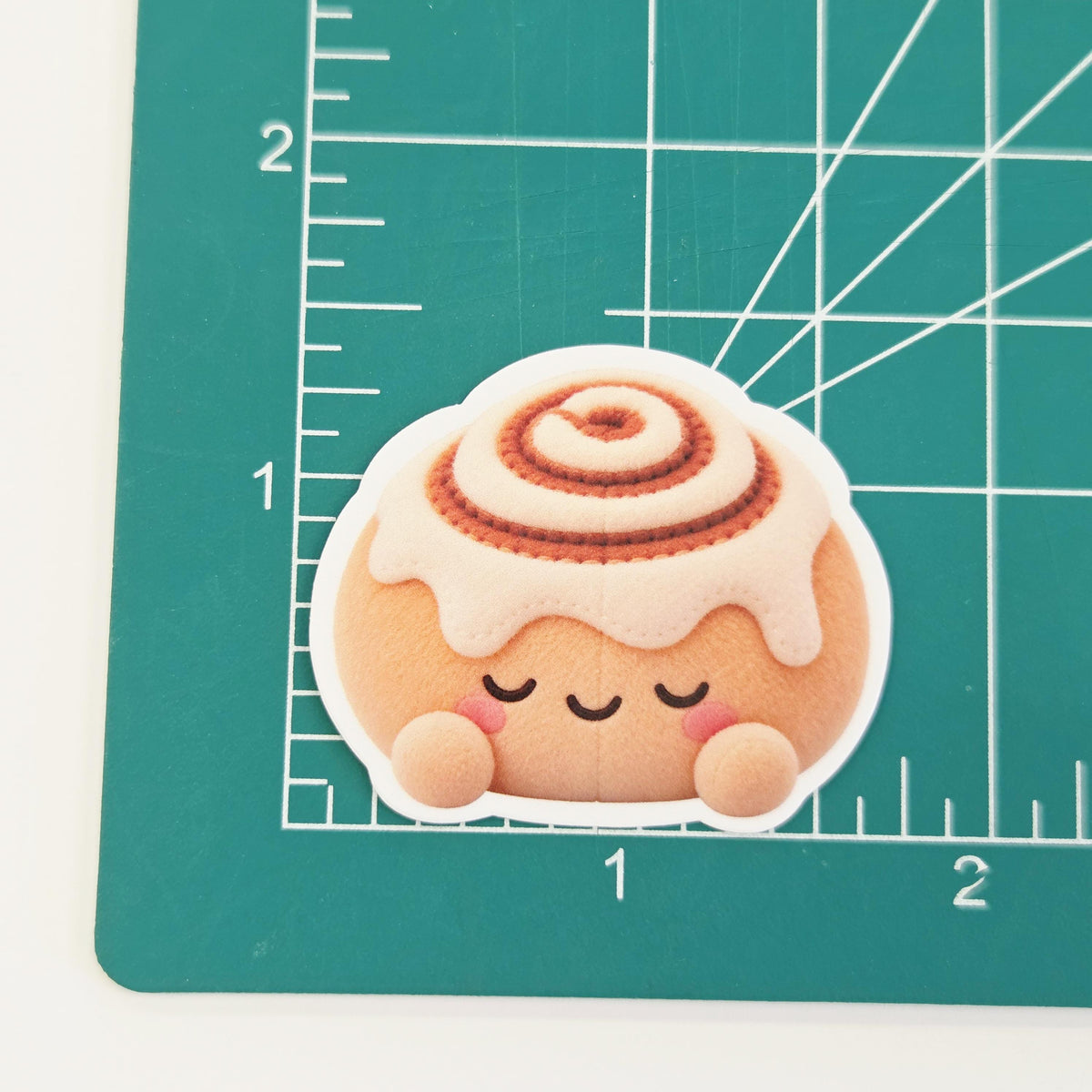 Cinnamon Roll Plushie Sticker Set for journals, scrapbooks, bakers and sticker collectors. Printed stickers