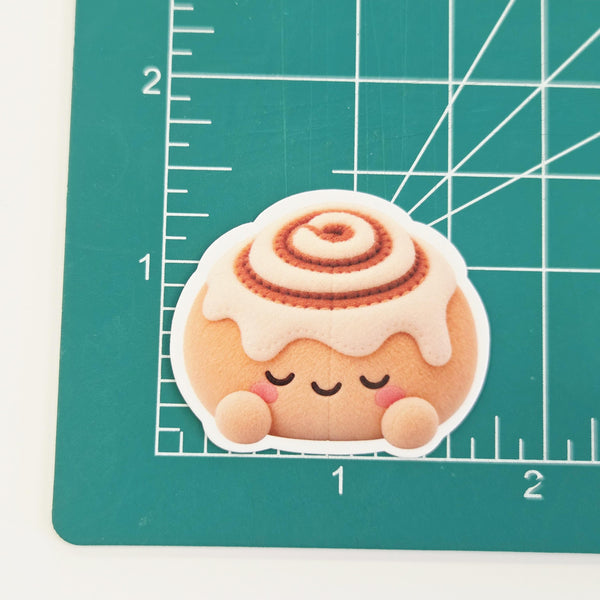 Cinnamon Roll Plushie Sticker Set for journals, scrapbooks, bakers and sticker collectors. Printed stickers