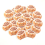 Cinnamon Roll Plushie Sticker Set for journals, scrapbooks, bakers and sticker collectors. Printed stickers