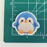 Penguin Plushie Sticker Set, glossy die cut printed stickers