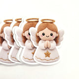 Angel Plushie Sticker Set, glossy die cut printed stickers for Christmas