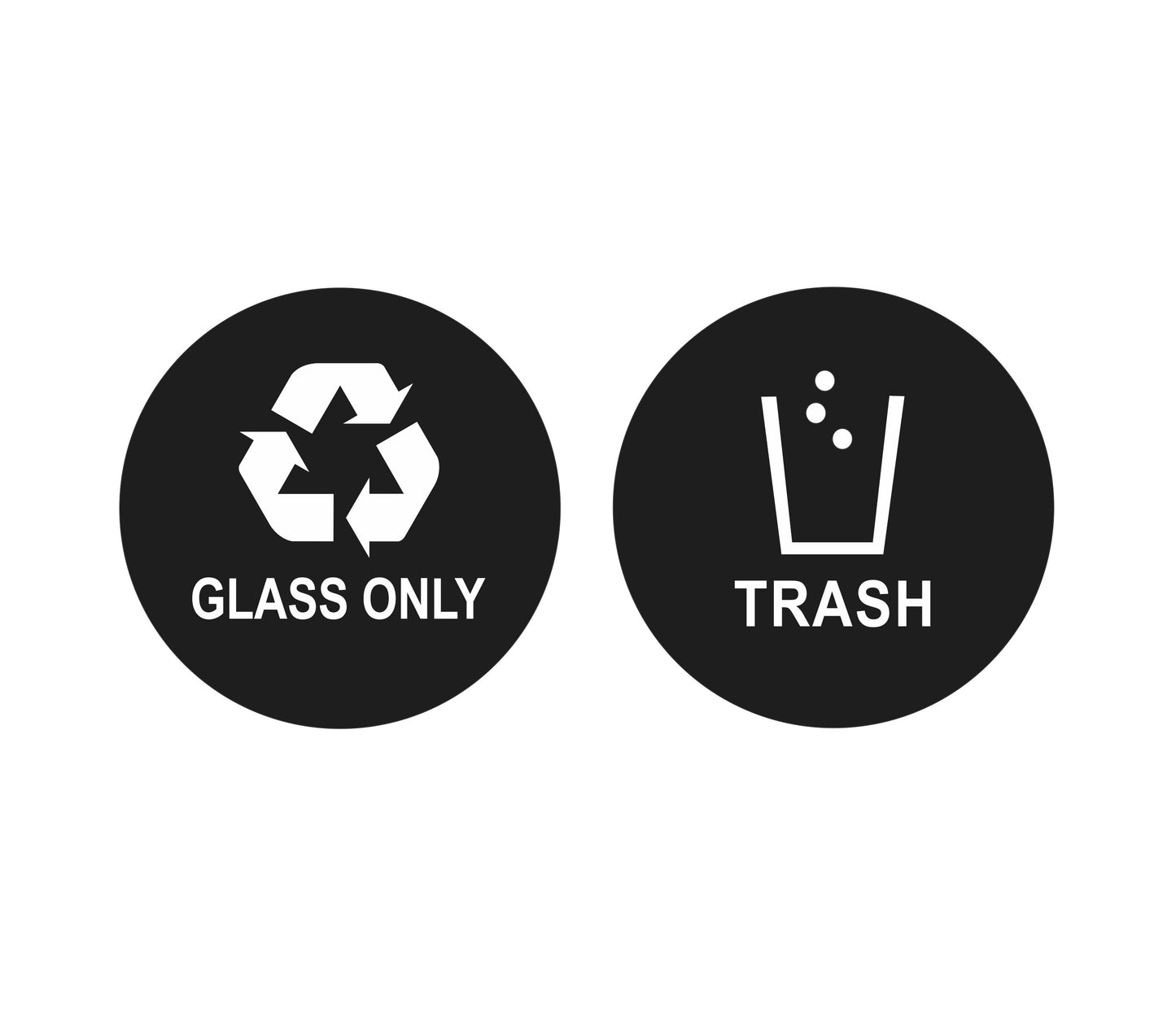 Trash & Recycle Decals