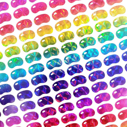 Jellybean Stickers, set of 100 rainbow jellybean candy decals for containers, cards, notebooks, decorations and Easter craft projects