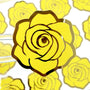 Yellow Roses Sticker Sheet, set of 15 lemon yellow and gold flowers for garden wedding, envelopes, notebooks, journals, laptops and crafts.