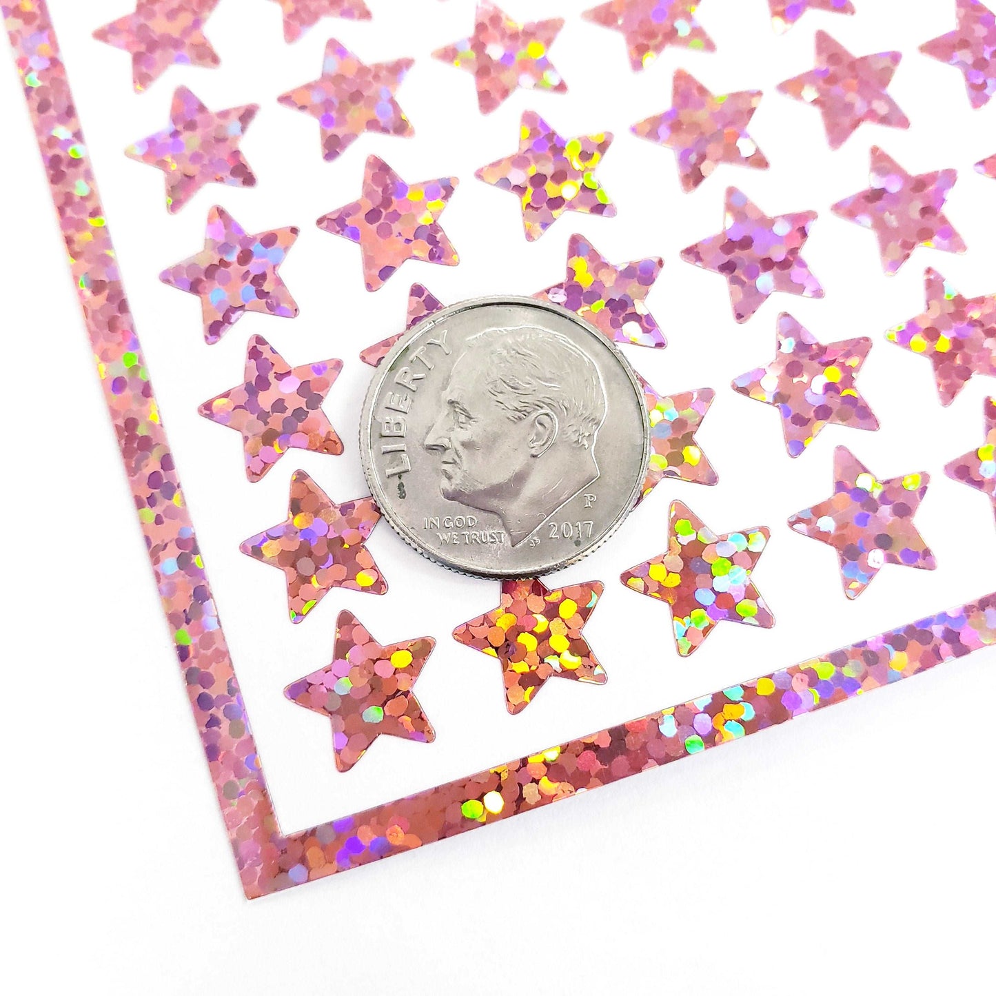 Light Pink Stars Stickers