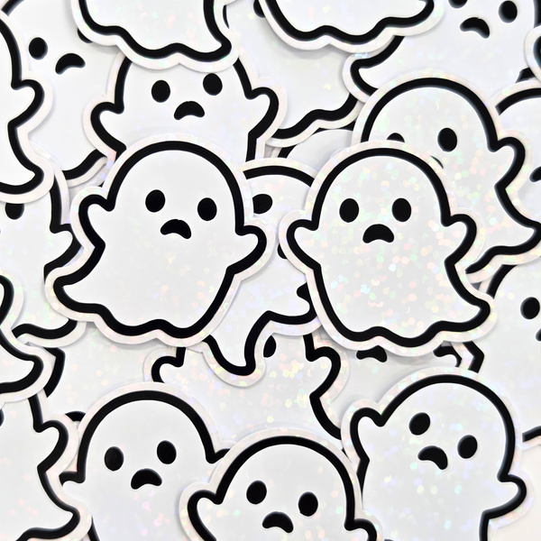 Spooky Ghosts Die Cut Sticker Set for Halloween