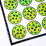 Pickleball stickers, set of 48 bright yellow ball stickers for pickle ball players.