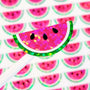 handmade sparkle pink watermelon slice stickers