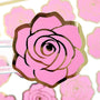 Pink Roses Sticker Sheet, set of 15 rose blooms for spring weddings, envelopes, notebooks, journals, laptops, phone covers and crafts.