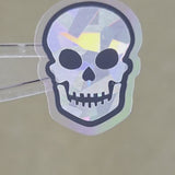 Sparkly Skulls Die Cut Sticker Set for Halloween, spooky season crafts