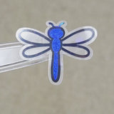 Blue Dragonfly Die-Cut Stickers, Glitter Bug Vinyl Decals, Journal Crafts
