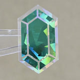 Green Rupee Gems Die Cut Sticker Set, sparkly emerald stickers for gamers, tumblers, journals, scrapbooks and crafts