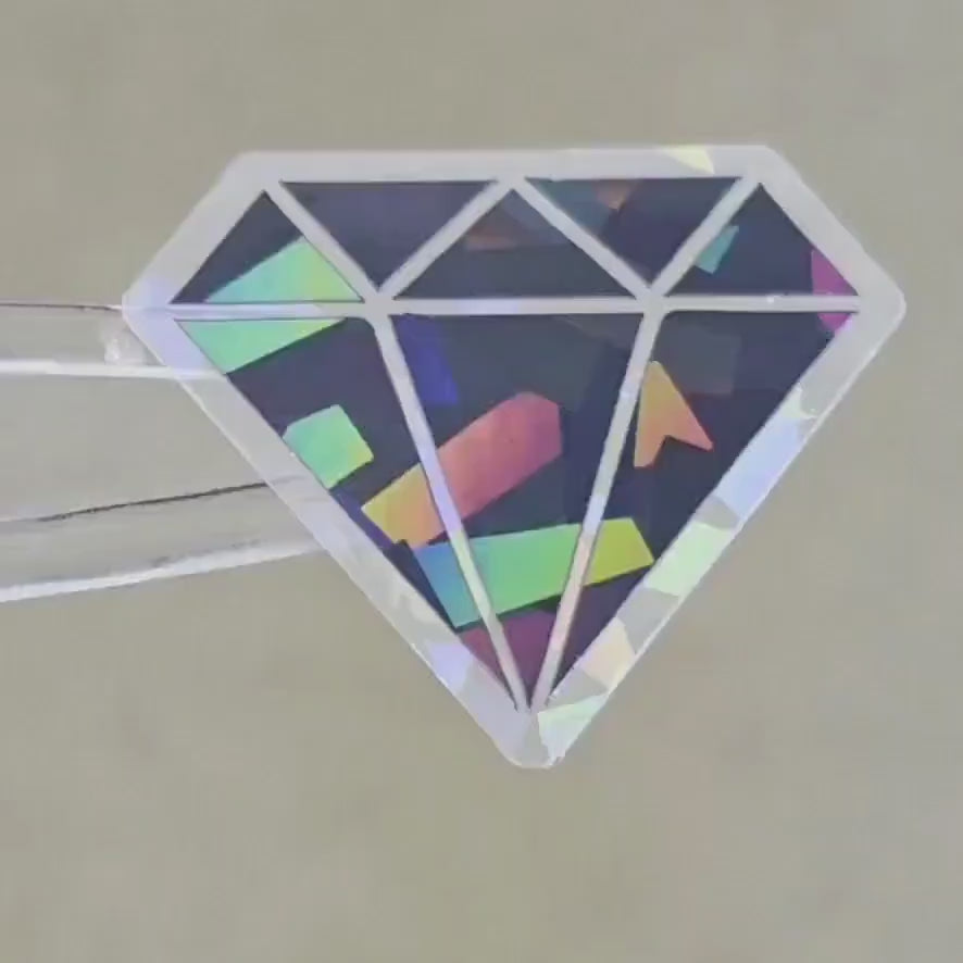 Black Diamond Gems Die Cut Sticker Set, multicolor sparkly stickers for tumblers, journals, scrapbooks and crafts