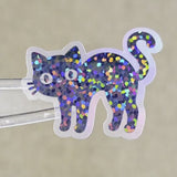 Halloween Cats Die Cut Sticker Set for Crafts, Greeting Cards, Journals and Scrapbook Pages.