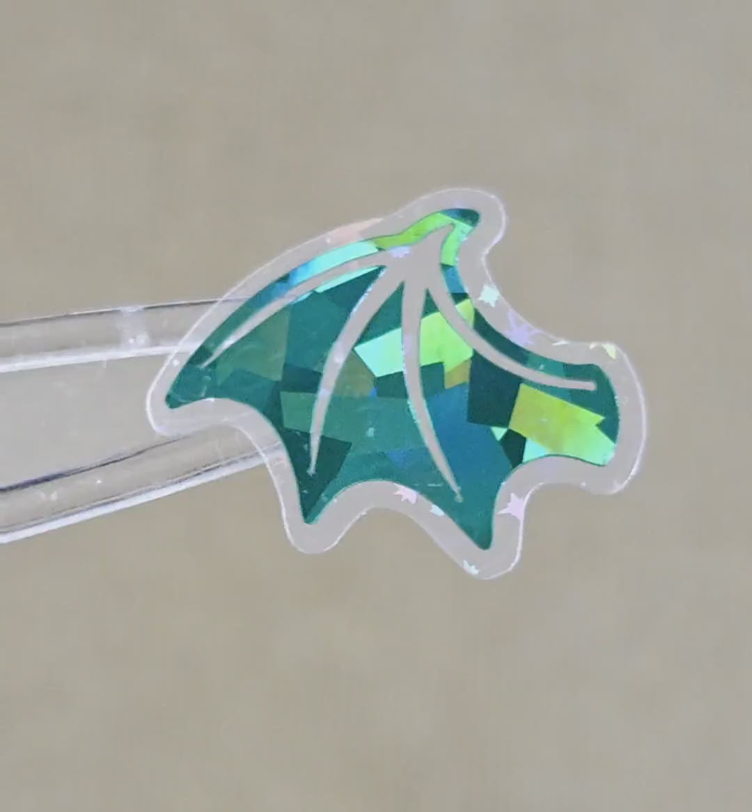 Dragon Wings Mini Sticker Sample Pack, Die Cut Sparkly Vinyl Decals, fantasy medieval decor