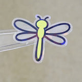 Dragonfly Die Cut Stickers, set of cute bugs for mason jars, envelopes, journals and crafts, choose color.