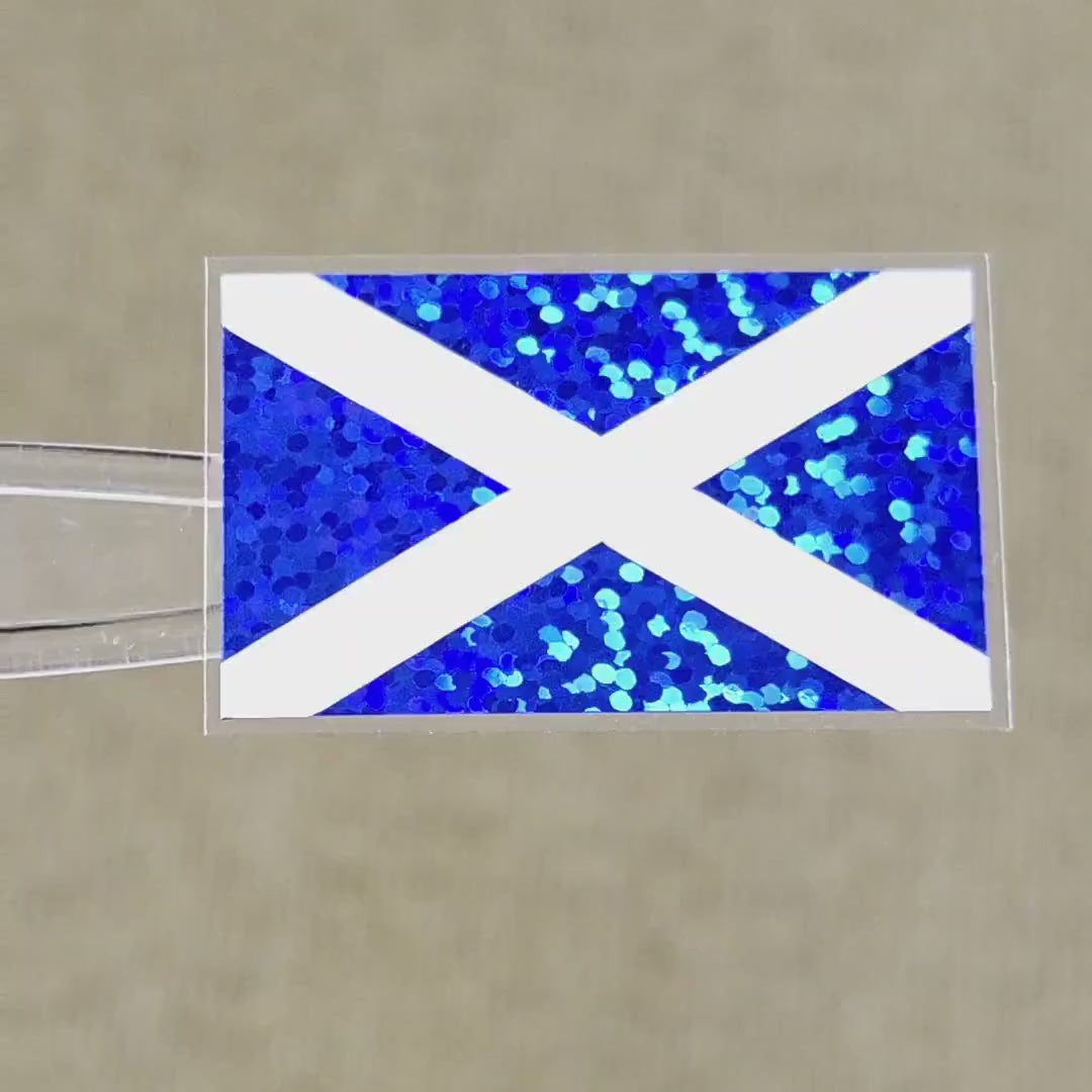 Scotland Flag Die Cut Sticker Set, Scottish Saltire Decal, Tartan Army Sticker, Blue White Scottish Pride Gift