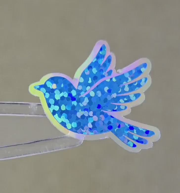 Mini Bluebird Stickers, Die-Cut Vinyl Decals, Peel & Stick Birds
