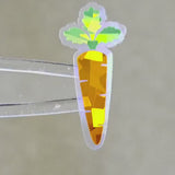 Mini Carrot Stickers Set for summer garden journals, craft projects, bakery labels and recipes cards