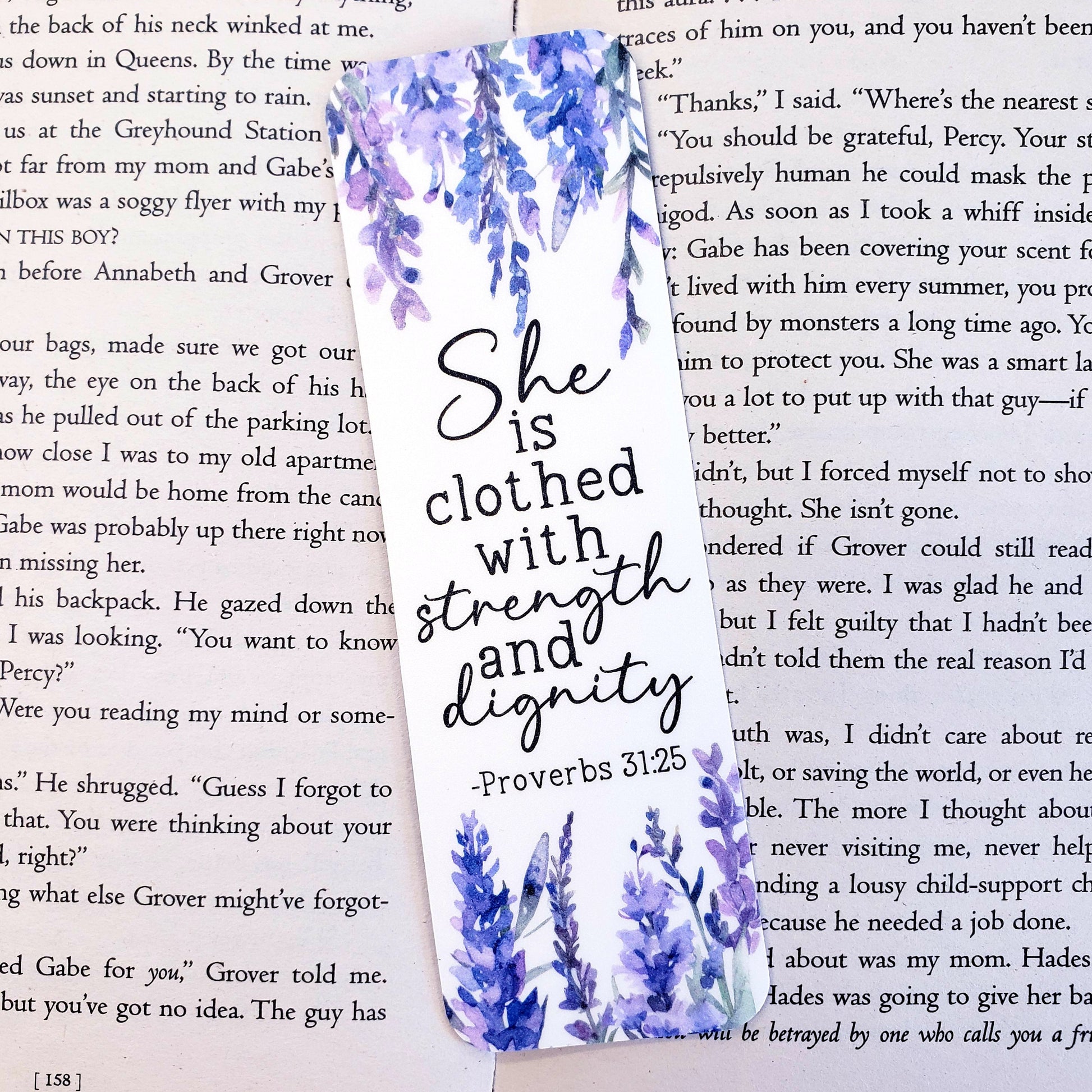 lavender flower proverb bookmark