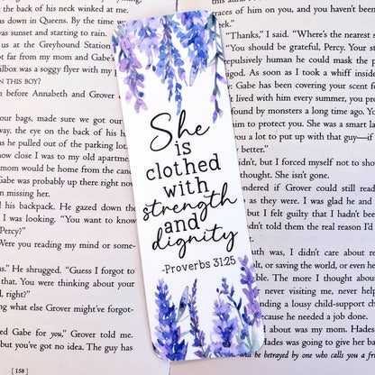 lavender flower proverb bookmark