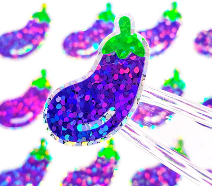 purple eggplant stickers