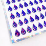 purple rain drop stickers