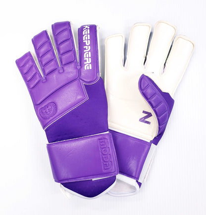 Goalkeeper Soccer Gloves, Purple & White - Keepaere Moda