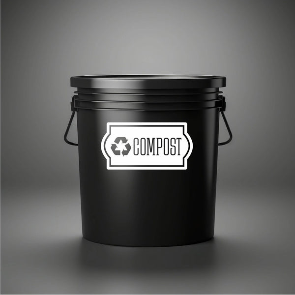 Compost Decal, recycling bin label