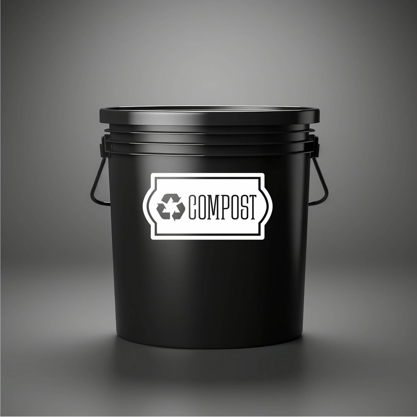 Compost Decal, recycling bin label