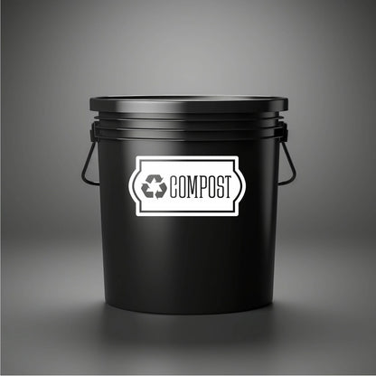 Compost Decal, recycling bin label