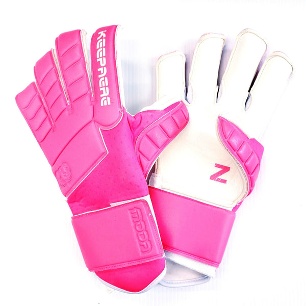 Goalkeeper Soccer Gloves, Pink & White - Keepaere Moda