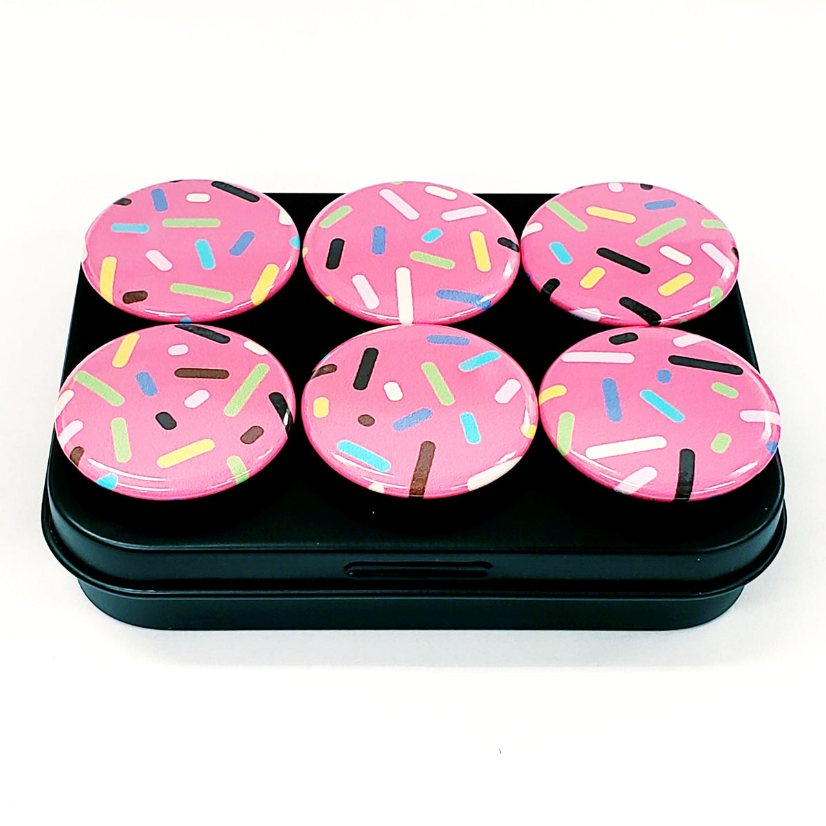Pink Sprinkles Magnets, set of 6