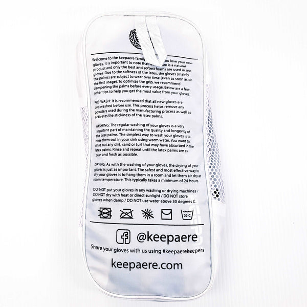 Goalkeeper Soccer Gloves, Blue & White - Keepaere Moda