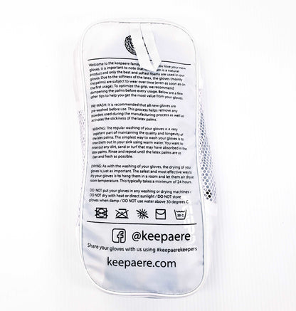 Goalkeeper Soccer Gloves, Blue & White - Keepaere Moda