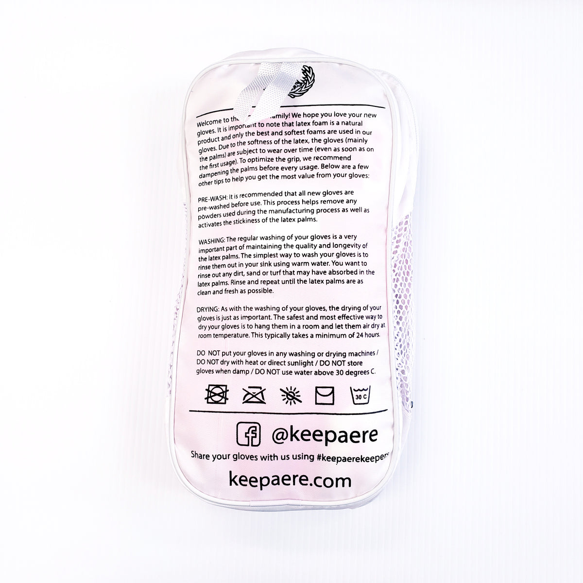 Goalkeeper Soccer Gloves, Pink & White  - Keepaere Boss