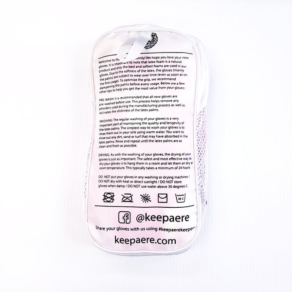 Goalkeeper Soccer Gloves, Pink & White  - Keepaere Boss