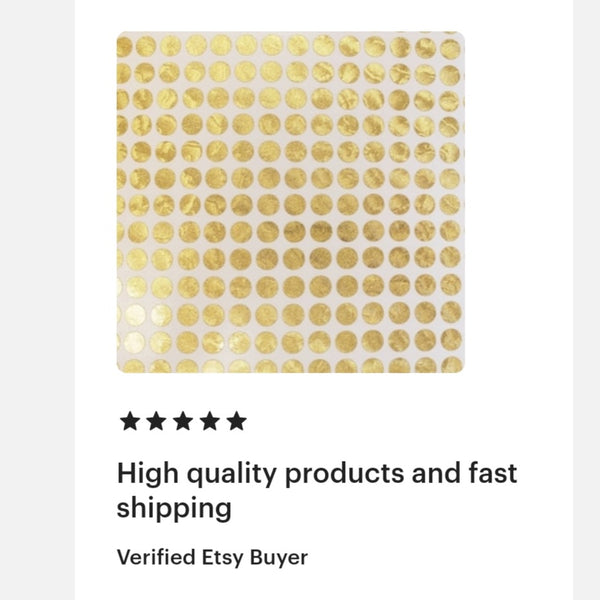 Gold Dots Stickers